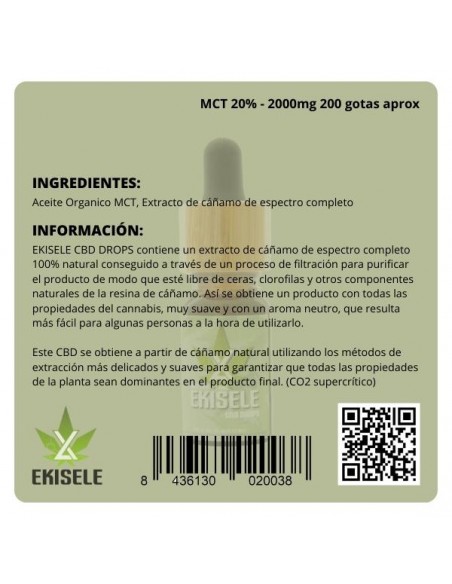 Comprar Aceite de CBD - 20% de Ekisele